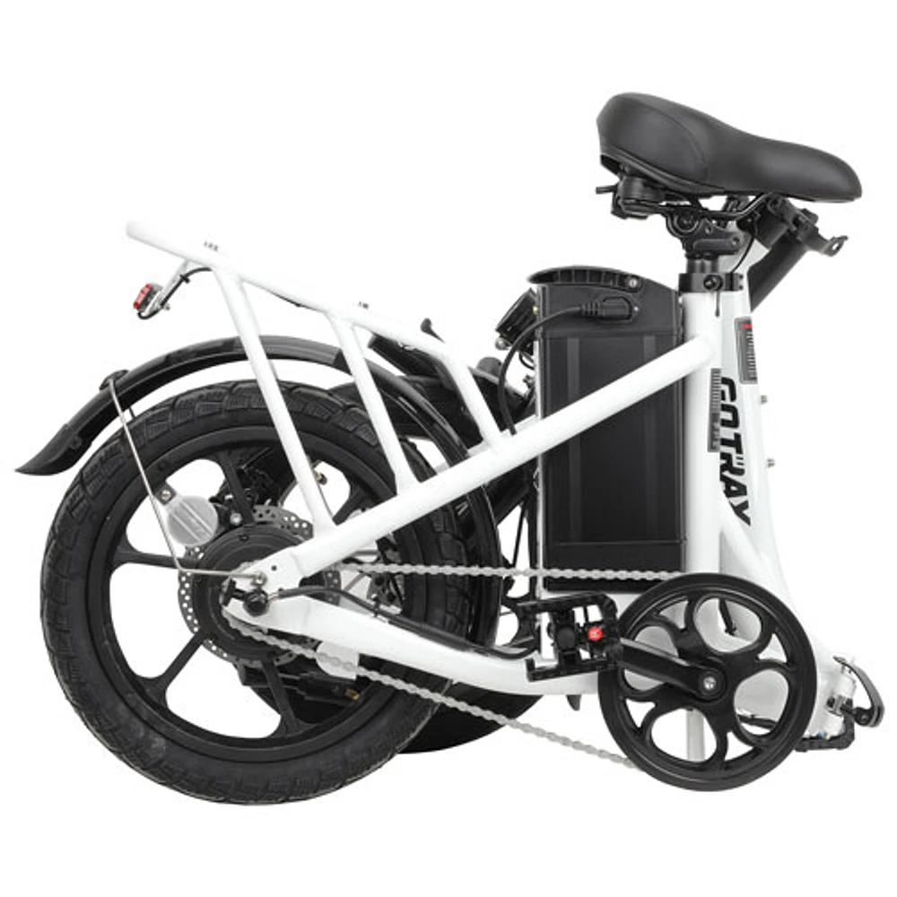 Vélo de ville électrique repliable OTTO de Gotrax (moteur de 350 W/autonomie de 40 km/vitesse maximale de 25 km/h) - Blanc