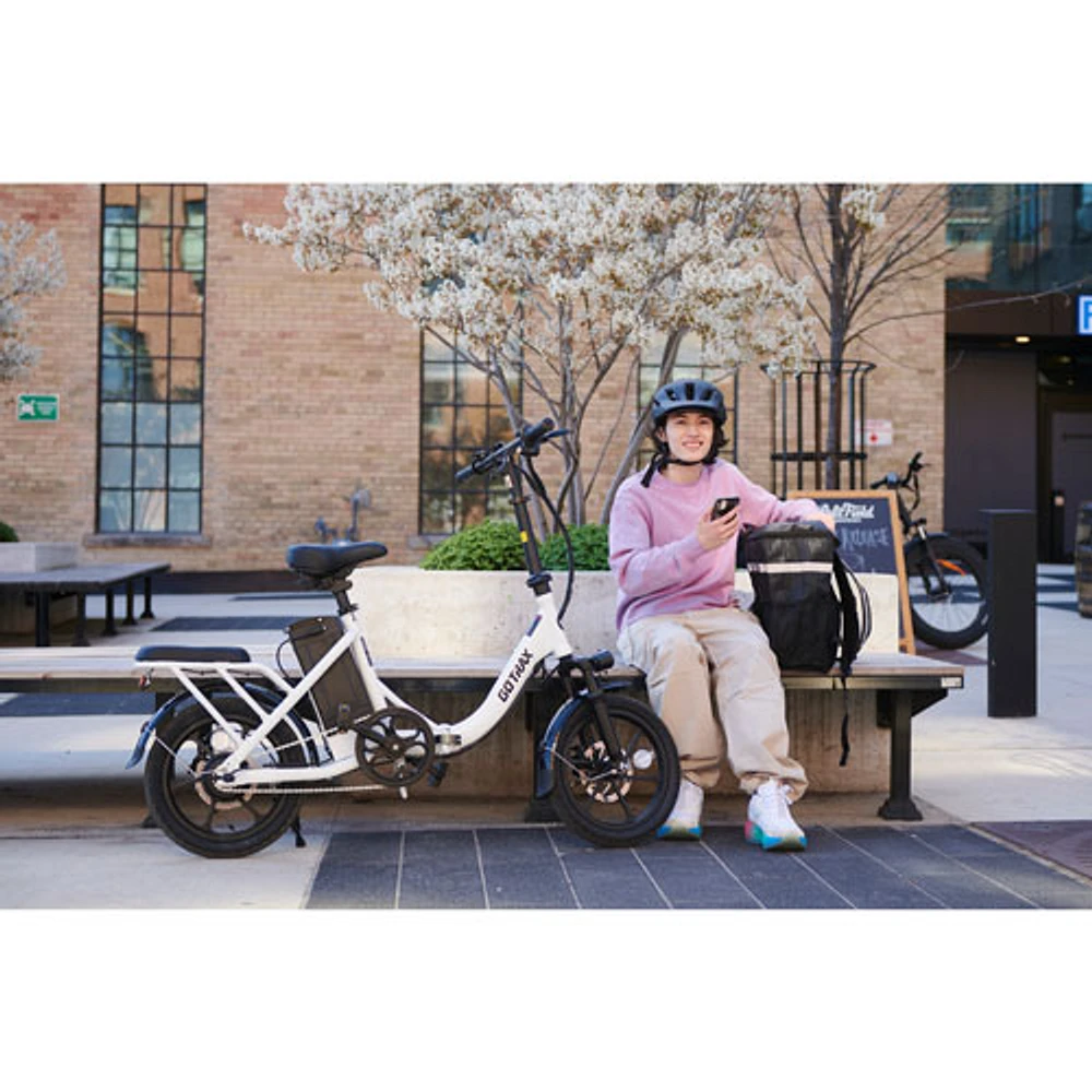 Gotrax OTTO Foldable Electric City Bike (350W Motor / 40km Range / 25km/h Top Speed) - White