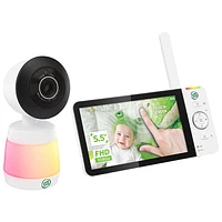 Interphone de surveillance vidéo Wi-Fi 5,5 po avec vision nocturne couleur, zoom/panorama/inclinaison et audio bidirectionnel de LeapFrog (LF2936FHD)