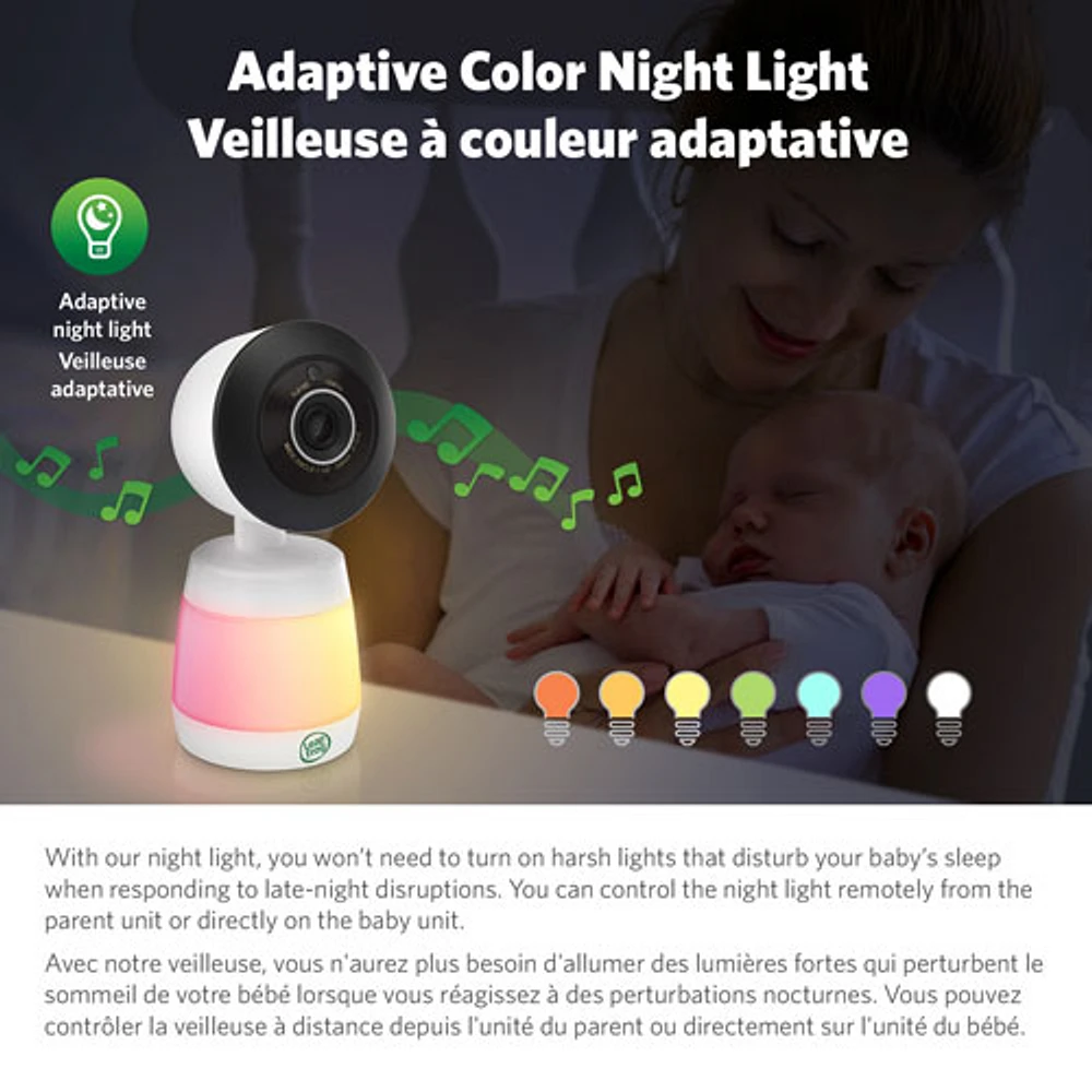 LeapFrog 5.5" Video Wi-Fi Baby Monitor w/ Colour Night Vision, Zoom/Pan/Tilt & 2-Way Audio (LF2936FHD)