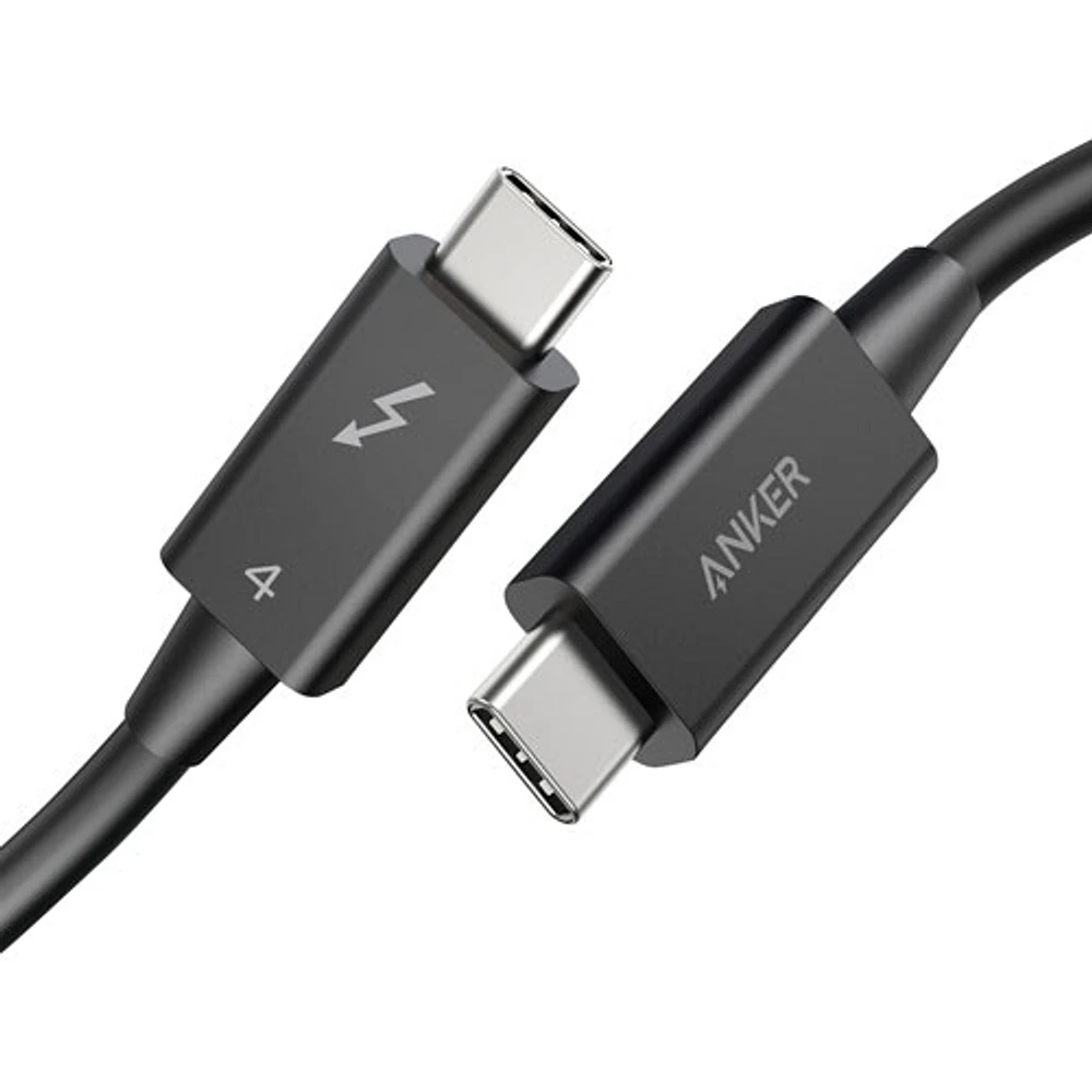 Anker ThunderBolt 4.0 0.7m (2.3 ft.) USB-C to USB-C Cable (A8859H11-5) - Grey