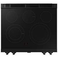 Samsung BESPOKE 30" 6.3 Cu. Ft. True Convection 5 Elements Slide-In Electric Range (NSE6DB850012AC) - White