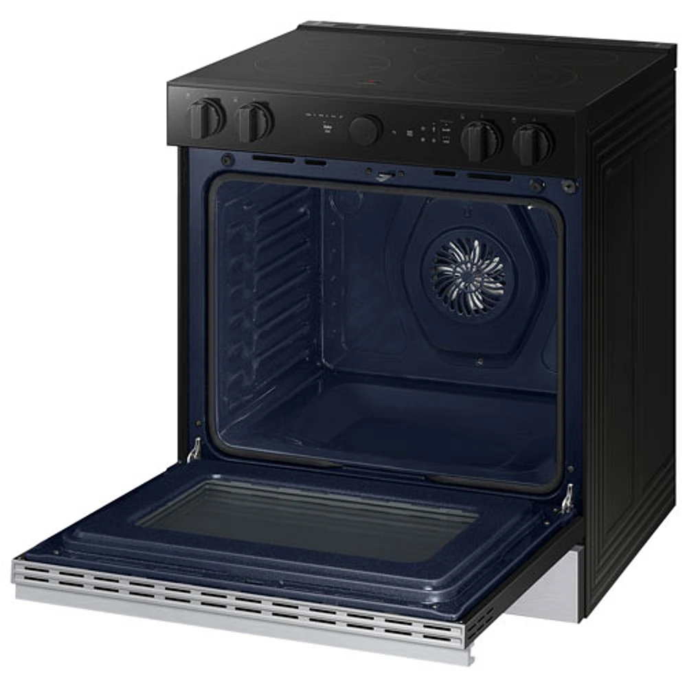 Samsung 30" 6.3 Cu. Ft. True Convection 5-Element Slide-In Electric Range (NSE6DG8700SRAC) - Stainless Steel