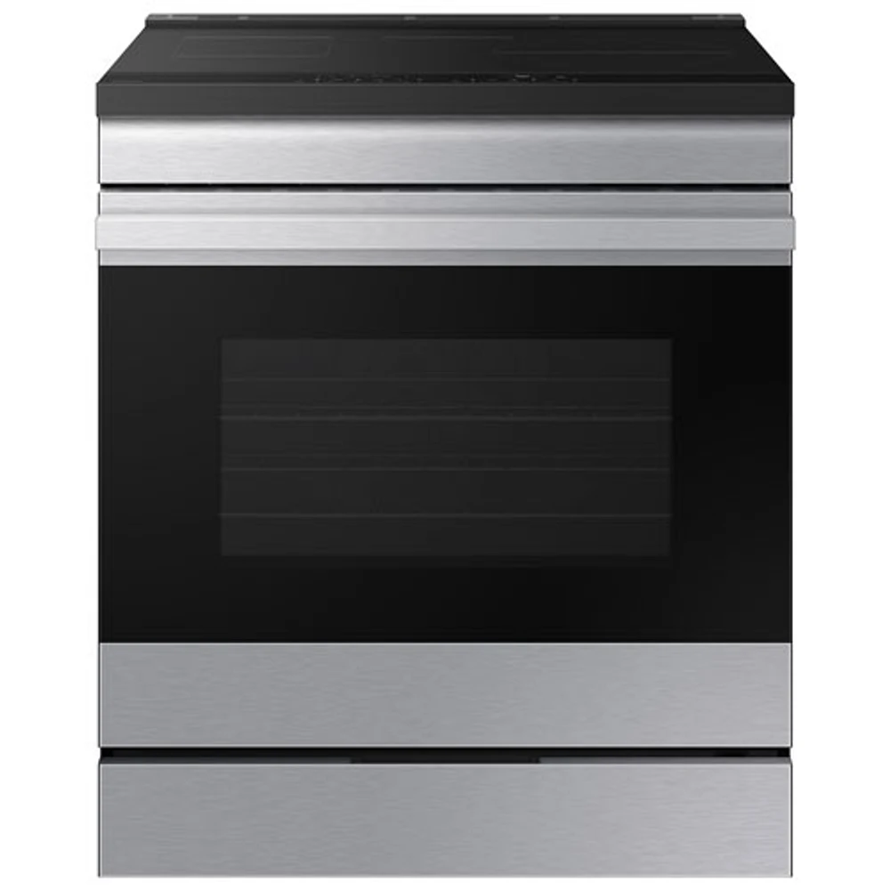 Cuisinière électrique encastrable à induction avec convection véritable 6,3 pi³ 30 po BESPOKE de Samsung (NSI6DG9500SRAC) - Acier inoxydable