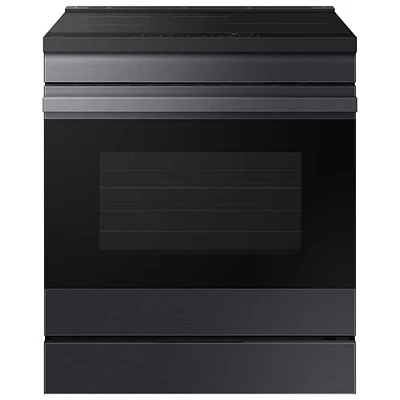 Cuisinière électrique encastrable à induction avec convection véritable 6,3 pi³ 30 po BESPOKE de Samsung (NSI6DG9500MTAC) - Acier inoxydable noir mat