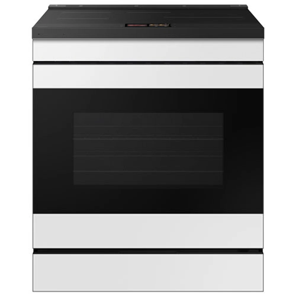 Cuisinière à induction encastrable avec convection véritable 6,3 pi³ 30 po de Samsung (NSI6DB990012AC) - Verre blanc