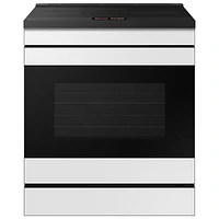 Samsung 30" 6.3 Cu. Ft. True Convection Slide-In Induction Range (NSI6DB990012AC) - White Glass