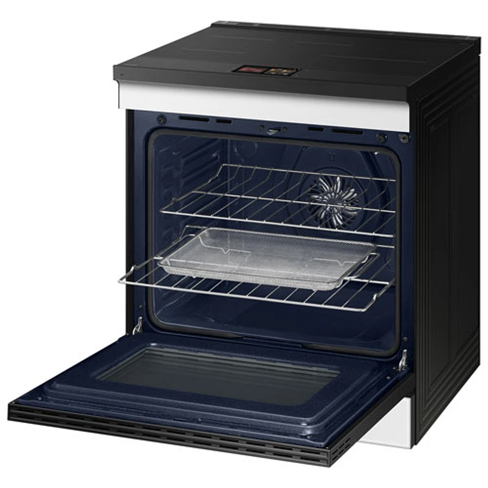 Cuisinière à induction encastrable avec convection véritable 6,3 pi³ 30 po de Samsung (NSI6DB990012AC) - Verre blanc