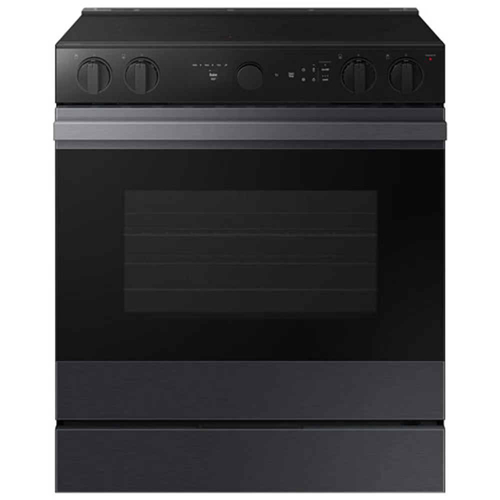 Samsung BESPOKE 30" 6.3 Cu. Ft. True Convection 5-Element Slide-In Electric Range (NSE6DG8500MTAC) - Matte