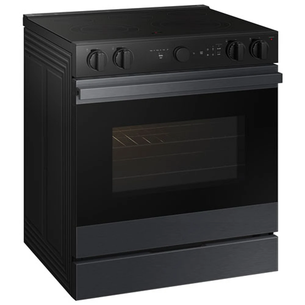 Samsung BESPOKE 30" 6.3 Cu. Ft. True Convection 5-Element Slide-In Electric Range (NSE6DG8500MTAC) - Matte