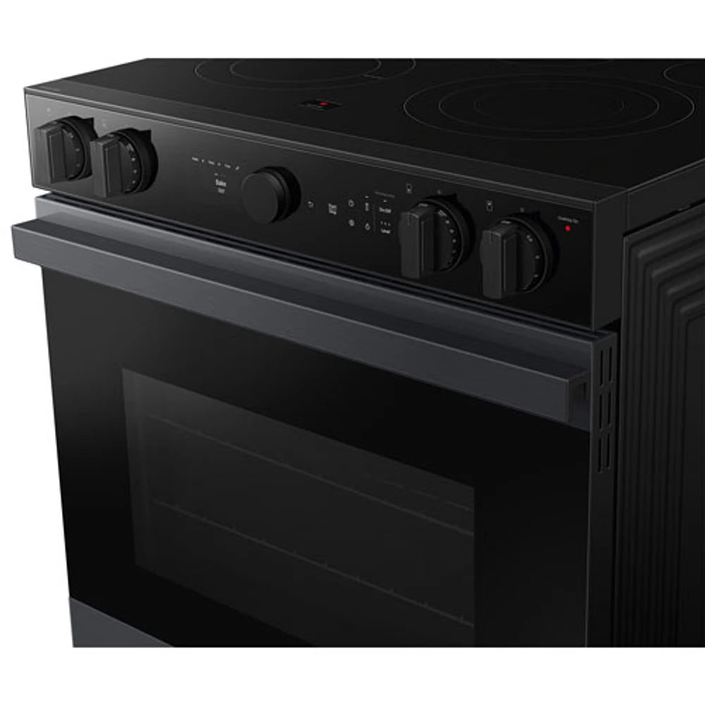 Samsung BESPOKE 30" 6.3 Cu. Ft. True Convection 5-Element Slide-In Electric Range (NSE6DG8500MTAC) - Matte