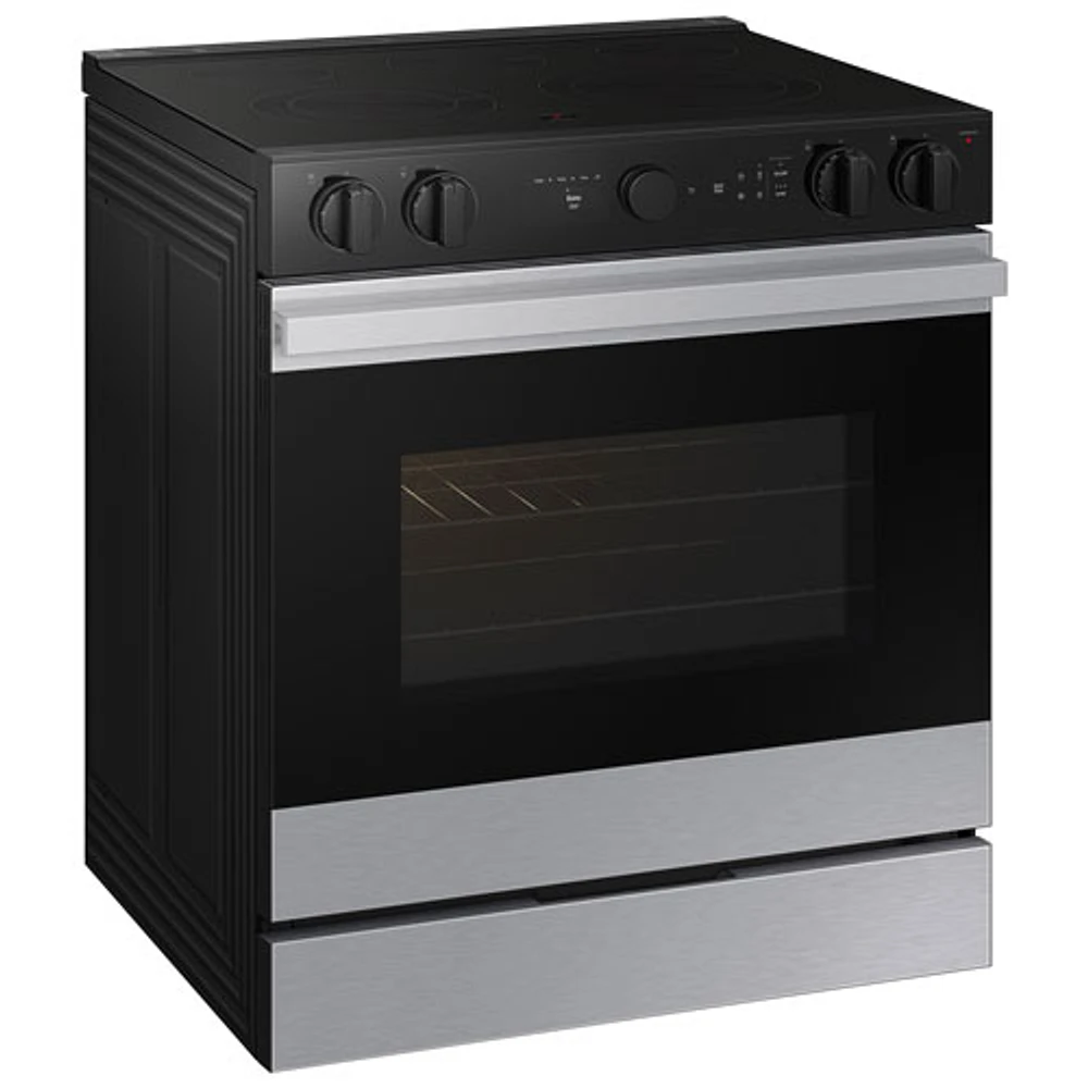 Cuisinière électrique encastrable 5 éléments convection véritable 6,3 pi³ 30 po BESPOKE de Samsung (NSE6DG8500SRAC) - Acier inoxydable