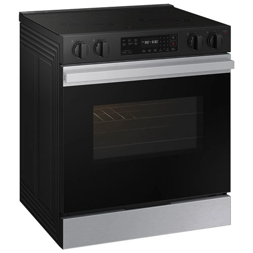 Cuisinière électrique encastrable à 5 éléments avec four autonettoyant 6,3 pi³ 30 po BESPOKE de Samsung (NSE6DG8100SRAC) - Acier inoxydable