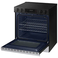 Samsung BESPOKE 30" 6.3 Cu. Ft. Self-Clean 5-Element Slide-In Electric Range (NSE6DG8100SRAC) - Stainless Steel