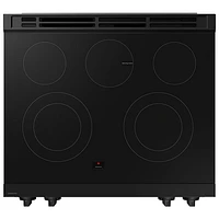 Samsung BESPOKE 30" 6.3 Cu. Ft. Self-Clean 5-Element Slide-In Electric Range (NSE6DG8100SRAC) - Stainless Steel