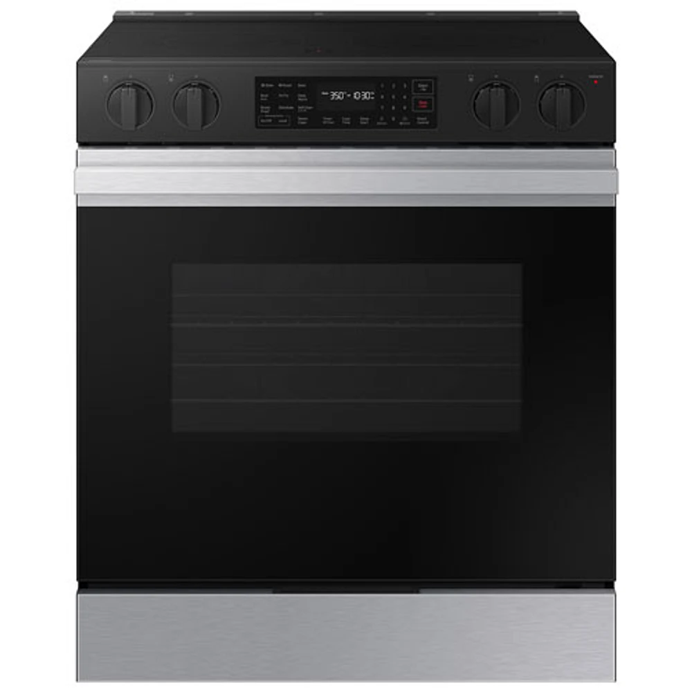 Samsung 30" 6.3 Cu. Ft. Fan Convection 5-Element Slide-In Electric Range (NSE6DG8300SRAC) - Stainless Steel