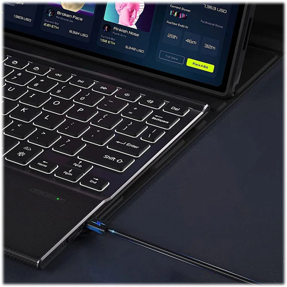 Étui-clavier de SaharaCase pour Galaxy Tab S10+/S9+/S9FE+ (Plus) - Noir