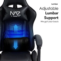 Fauteuil de jeu ergonomique à dossier haut en similicuir Tachi de Naz
