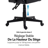 Fauteuil de jeu ergonomique à dossier haut en similicuir Tachi de Naz