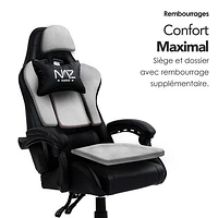 Fauteuil de jeu ergonomique à dossier haut en similicuir Tachi de Naz