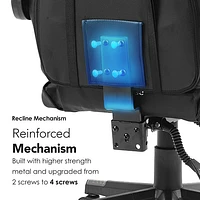 Fauteuil de jeu ergonomique à dossier haut en similicuir Tachi de Naz