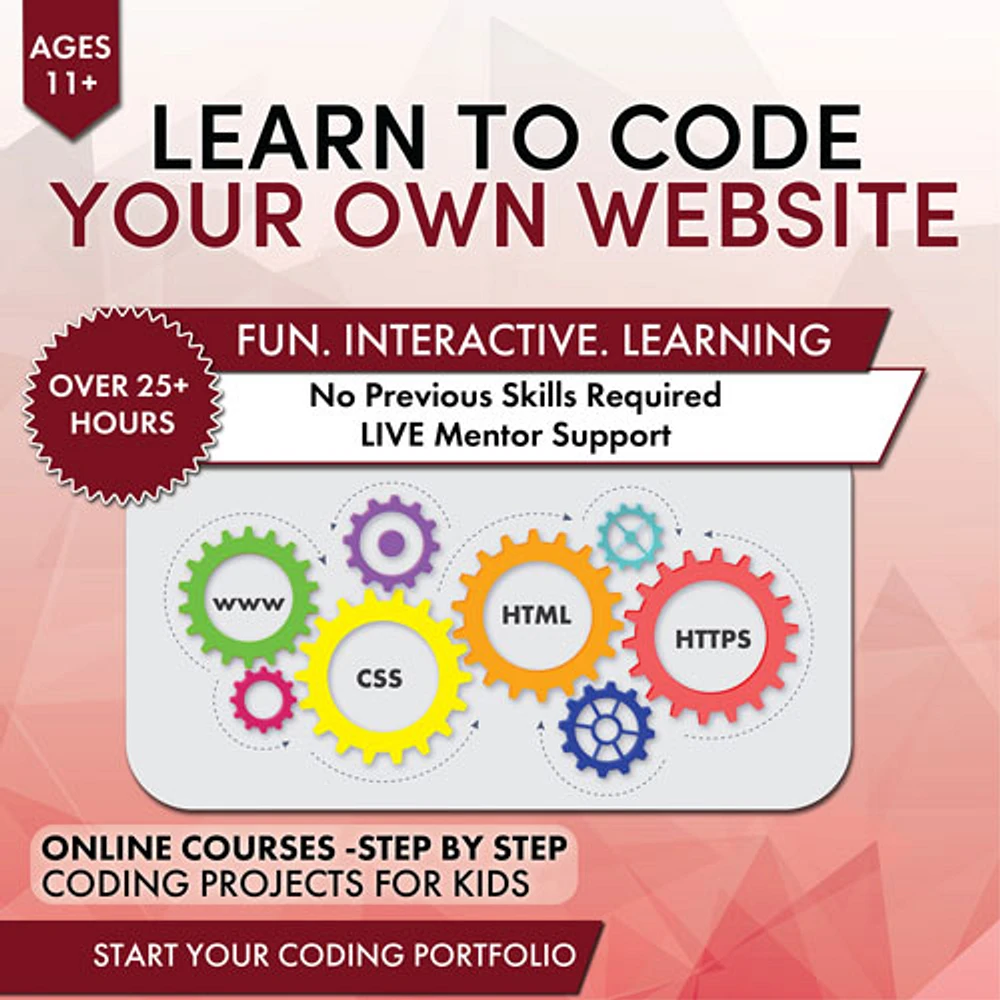 SimplyCoding Learn to Code Your Own Website - Ages 11+ - Digital Download