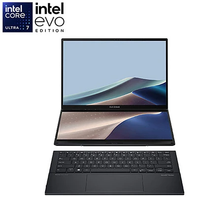 ASUS Zenbook DUO 14" OLED Touchscreen Laptop - Grey (Intel Core Ultra 7 EVO/1TB SSD/16GB RAM) - En