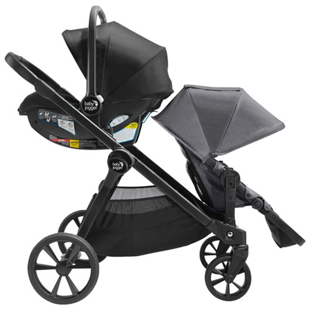 Ensemble avec deuxième siège City Select 2 de Baby Jogger - Ardoise radieuse