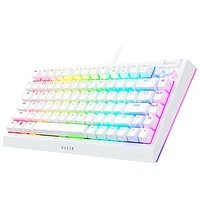 Clavier de jeu ergonomique à 75 % BlackWidow V4 de Razer - Blanc