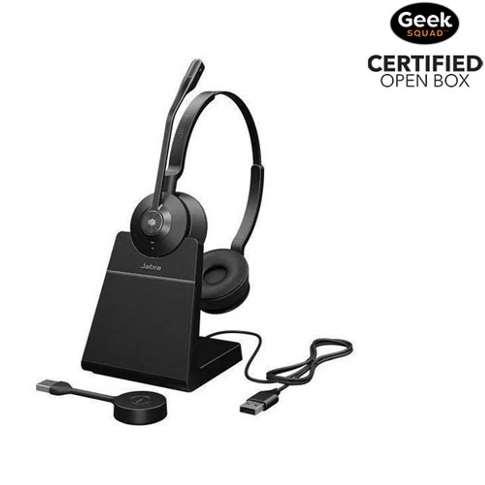 Boîte ouverte - Casque d'écoute Bluetooth 100 % sans fil à suppression du bruit Engage 55 de Jabra - Noir