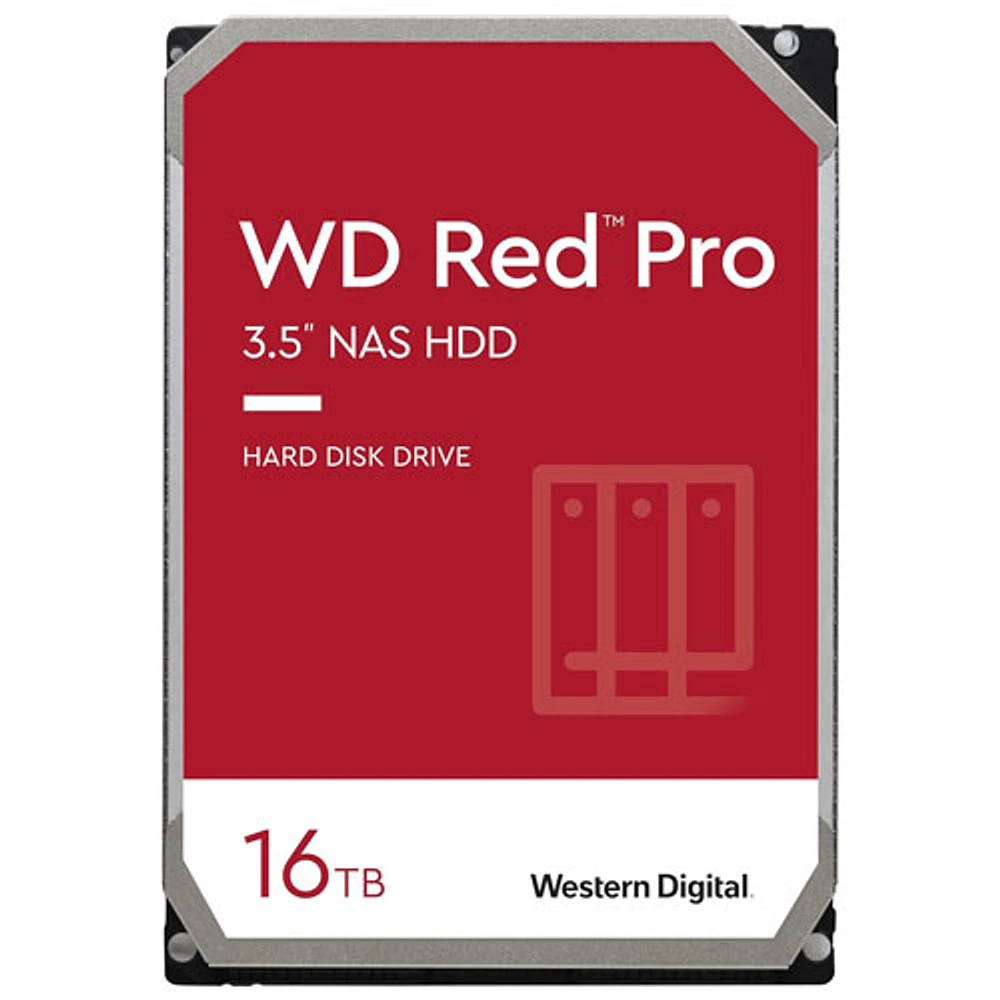 WD Red Pro 16TB 3.5" 7200RPM SATA Internal NAS Hard Drive (WD161KFGX) - Red