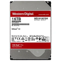 WD Red Pro 16TB 3.5" 7200RPM SATA Internal NAS Hard Drive (WD161KFGX) - Red