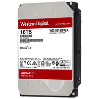 Disque dur interne de stockage en réseau NAS SATA 7200 tr/min 16 To 3,5 po Red Pro de WD (WD161KFGX) - Rouge