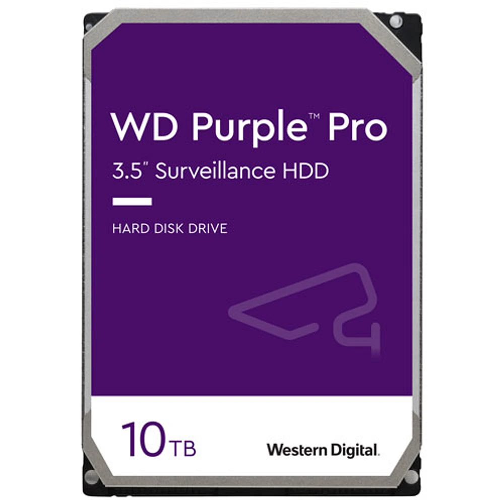 Disque dur interne de bureau SATA de 3,5 po de 10 To 7200 tr/min Purple Pro de WD (WD101PURP) - Violet