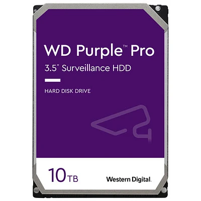 Disque dur interne de bureau SATA de 3,5 po de 10 To 7200 tr/min Purple Pro de WD (WD101PURP) - Violet