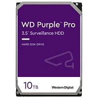 Disque dur interne de bureau SATA de 3,5 po de 10 To 7200 tr/min Purple Pro de WD (WD101PURP) - Violet