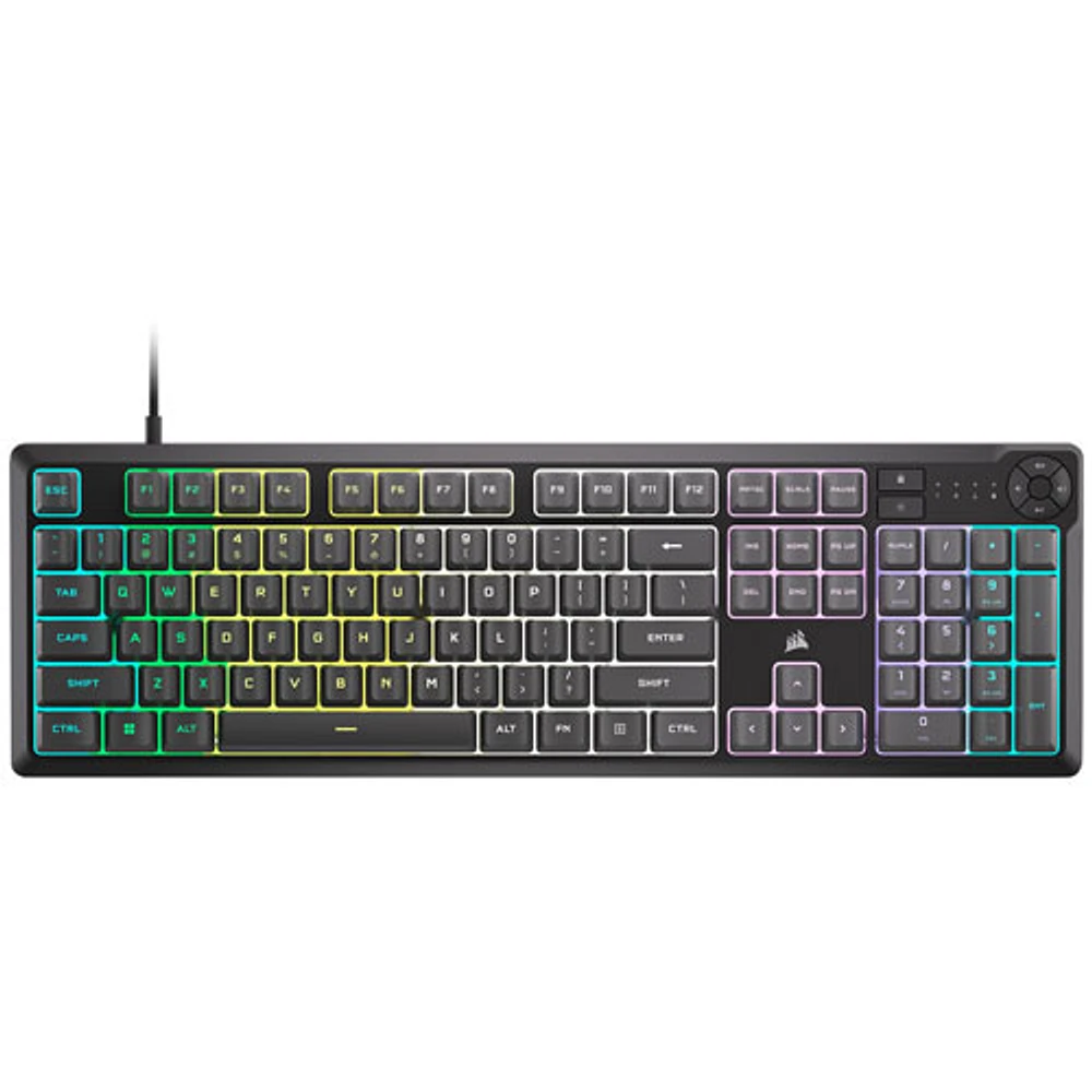 Corsair K55 Core RGB Backlit Gaming Keyboard - Grey - Only at Best Buy