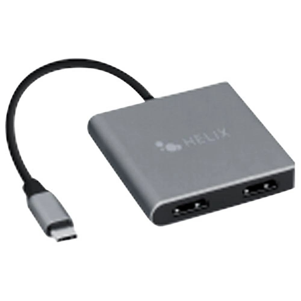 Adaptateur 4-en-1 USB-A à deux ports HDMI avec USB-C Power Delivery de Helix (ETHHUB4)