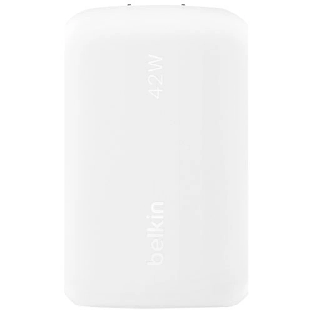 Belkin Dual Port 42W USB-A / USB-C Wall Charger - White