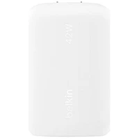 Chargeur mural à deux ports USB-A/USB-C de 42 W de Belkin - Blanc