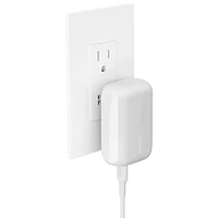 Chargeur mural à deux ports USB-A/USB-C de 42 W de Belkin - Blanc