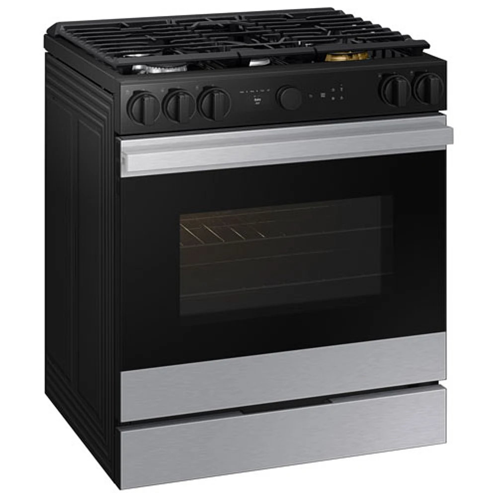 Cuisinière gaz encastrable 5 brûleurs convection véritable 6 pi³ 30 po BESPOKE de Samsung (NSG6DG8500SRAA) - Acier inoxydable