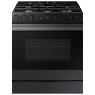 Cuisinière gaz encastrable 5 brûleurs convection véritable 6 pi³ 30 po BESPOKE de Samsung (NSG6DG8500MTAA) - Noir mat