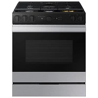 Cuisinière gaz encastrable 5 brûleurs convection véritable 6 pi³ 30 po BESPOKE de Samsung (NSG6DG8700SRAA) - Acier inoxydable