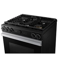 Cuisinière gaz encastrable 5 brûleurs convection véritable 6 pi³ 30 po BESPOKE de Samsung (NSG6DG8700SRAA) - Acier inoxydable