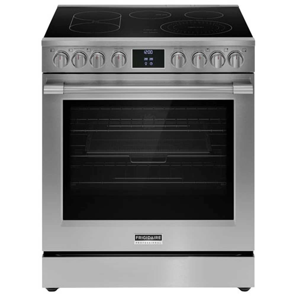 Cuisinière électrique 30 po 6,2 pi³ à convection véritable, 5 éléments, friture à air chaud Pro de Frigidaire (PCFE308CAF) - Inox