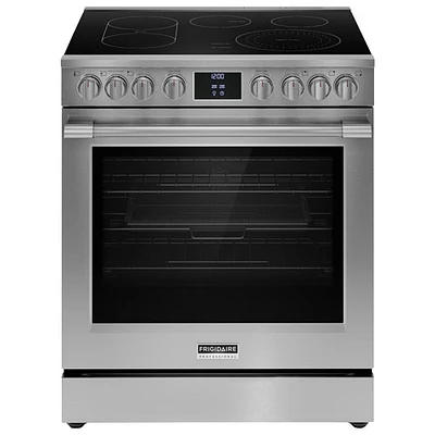 Cuisinière électrique 30 po 6,2 pi³ à convection véritable, 5 éléments, friture à air chaud Pro de Frigidaire (PCFE308CAF) - Inox