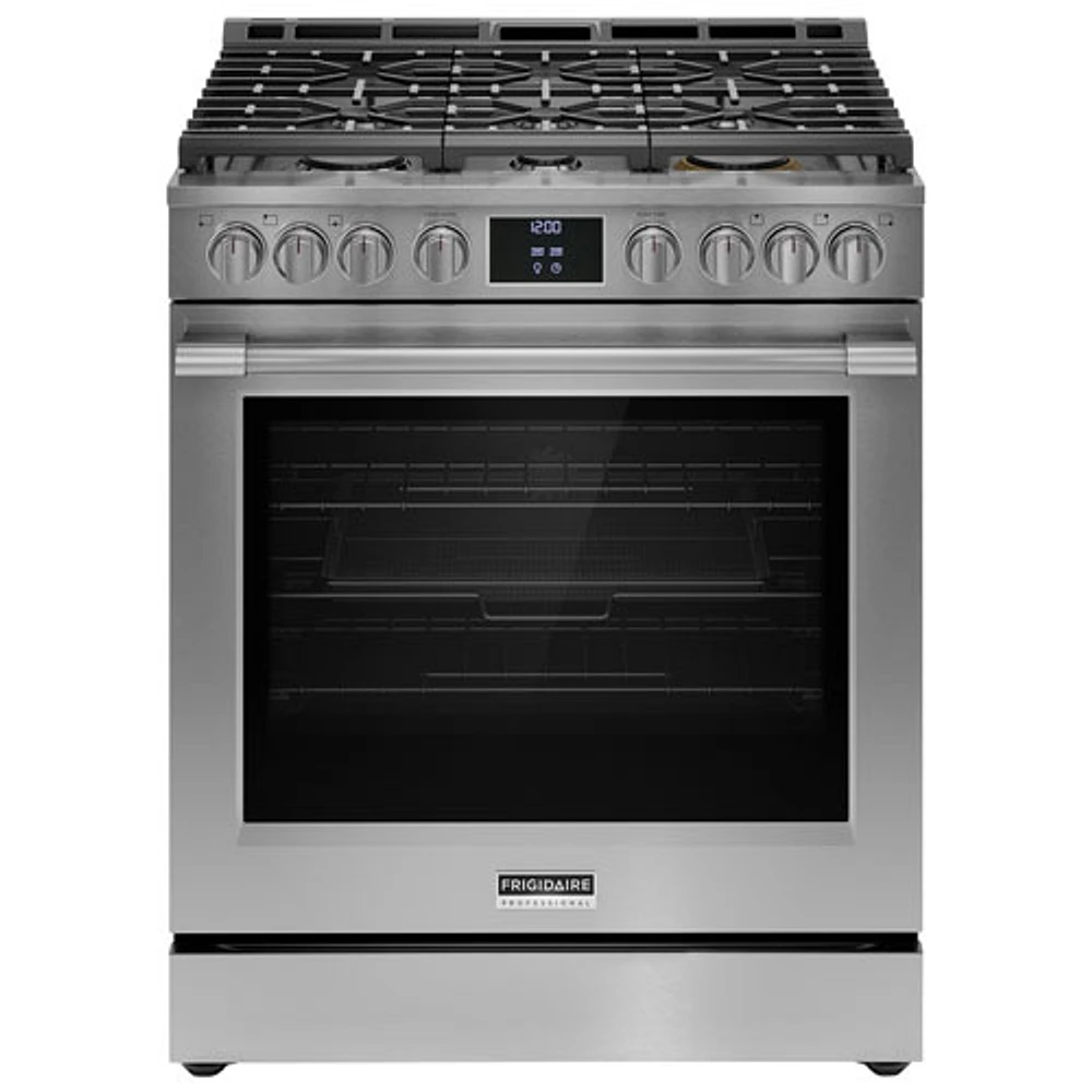 Frigidaire Pro 30" 6.0 Cu. Ft. True Convection 6-Burner Gas Air Fry Range (PCFG3080AF) - Stainless