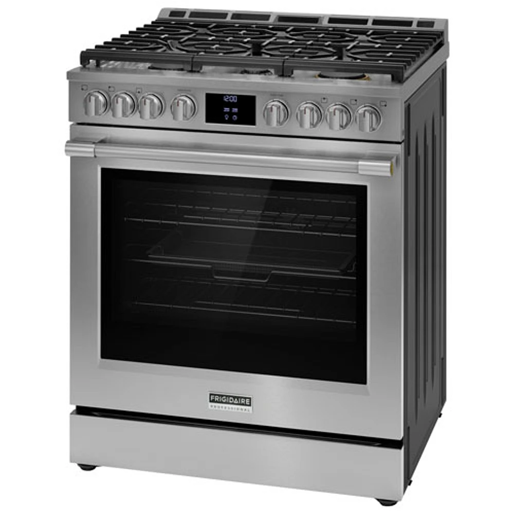 Frigidaire Pro 30" 6.0 Cu. Ft. True Convection 6-Burner Gas Air Fry Range (PCFG3080AF) - Stainless