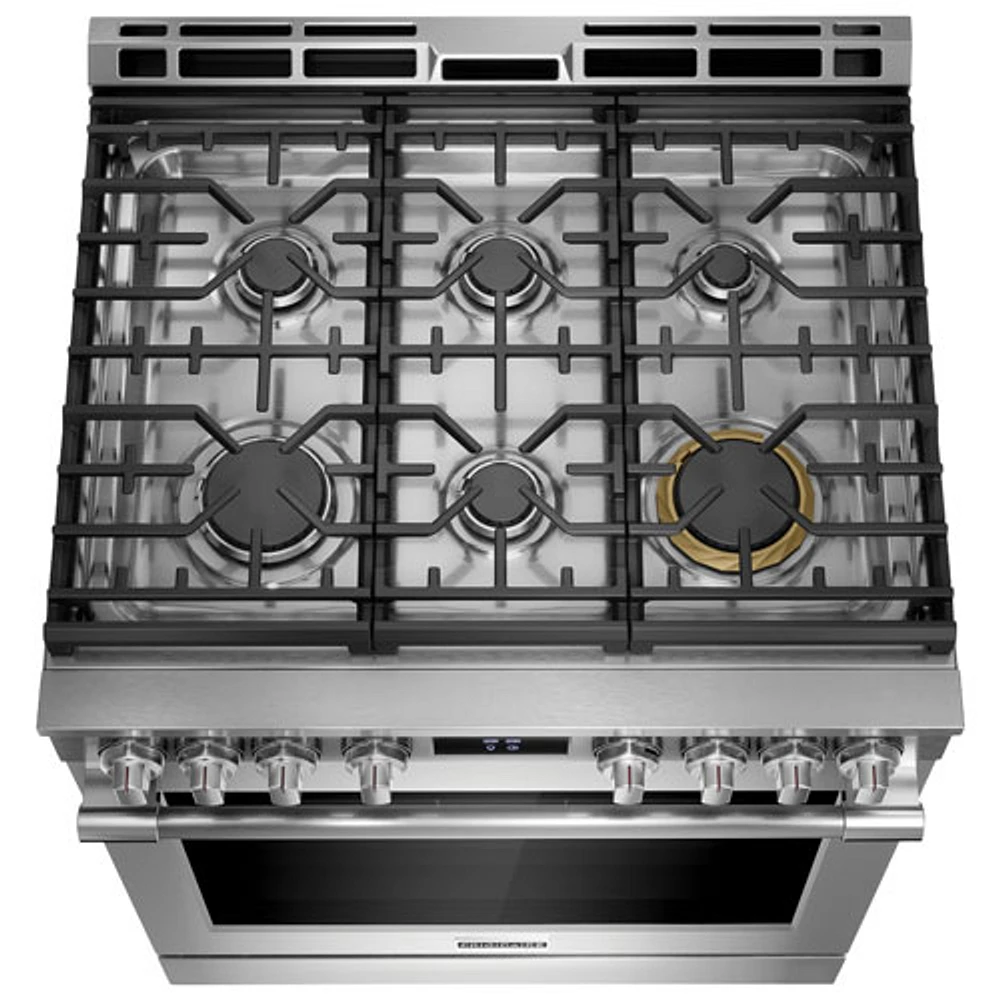 Frigidaire Pro 30" 6.0 Cu. Ft. True Convection 6-Burner Gas Air Fry Range (PCFG3080AF) - Stainless